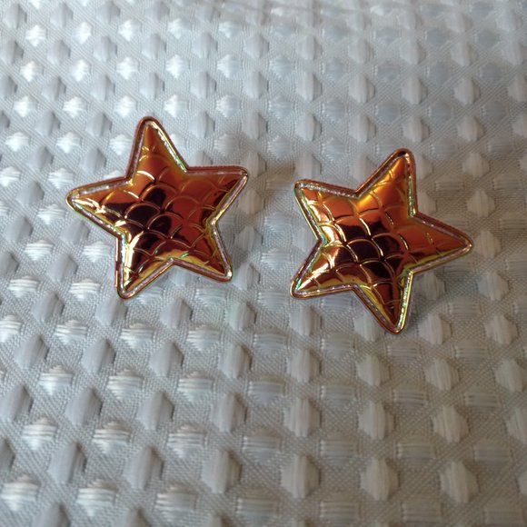 iridescent Star cushion Earrings E10 - Picture 3 of 4